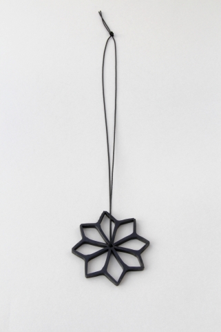 Debbie Adamson. Warretah pendant. Steel, synthetic thread. 2015